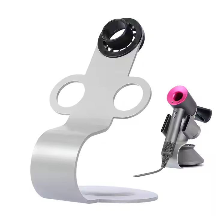 White Hair Dryer Holder Bathroom Organizer Hair Dryer Stand Holder for Dyson Supersonic - Image 2