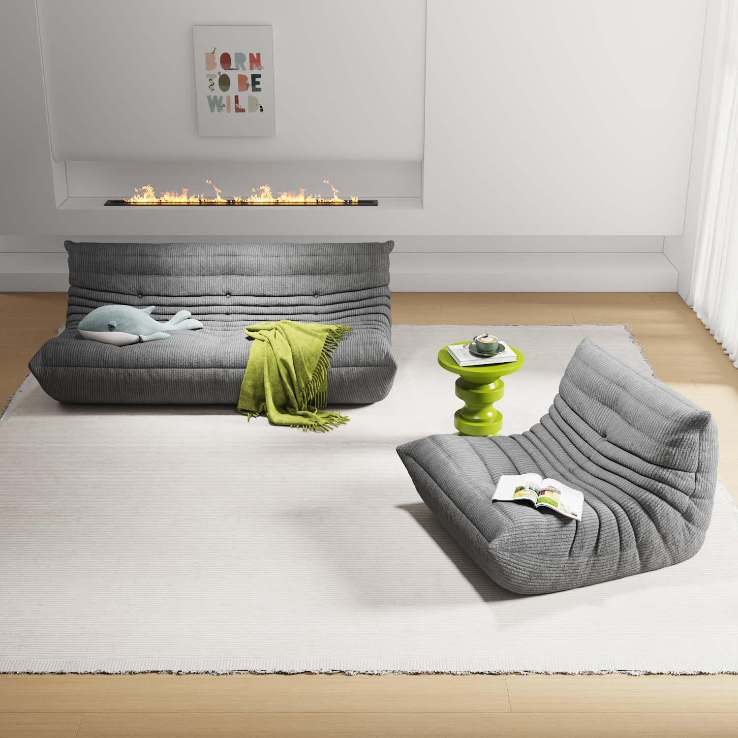 Fashion Modern Furniture Customize Living Room Sofas Memory Foam Orthopedic Couch Bed Modular Compressed Sofa Set