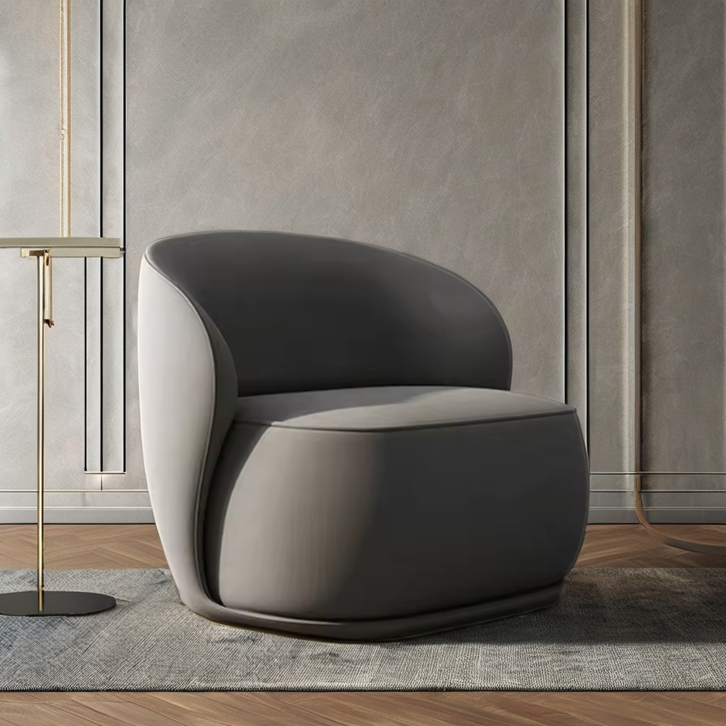 2025 Modern Luxury Single Sofa Chair Convertible Velvet Fabric Living Room Hotel Lazy Chair Foam - Image 6