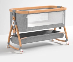 Aluminum Alloy Crib Portable Multi-Functional Cradle Bed with Large Splicing Newborn Bed Foldable Removable BB Bed - Image 7