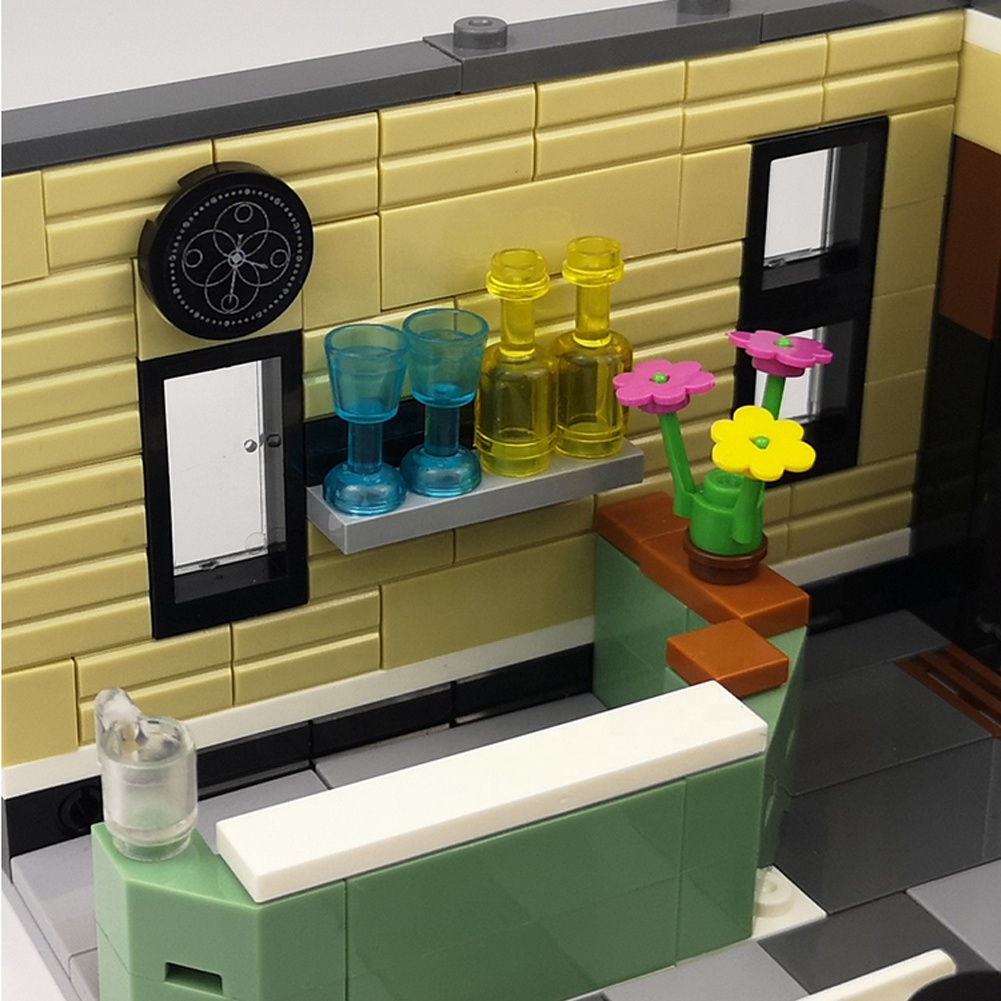 Architecture Building Blocks City Street View Bricks Set Coffee Shop Hill Tavern Garden Hotel Child Toys Gifts - Image 2