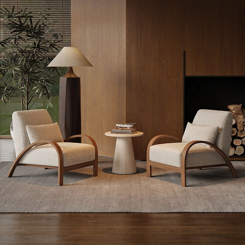 Modern Vintage Single Reclining Sofa Chair Light Luxury High-End Nordic Minimalist Design - Image 4