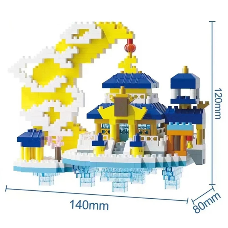 Creative Moon Legend Waterfall Pond Castle Tree House View Set City Model Building Blocks Bricks Toys for Children Adult - Image 2