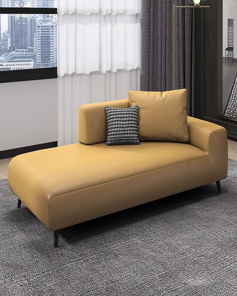 Modern Simple Creative Fabric Sofa Chaise Lounge Living Room Balcony Solid Wood Chaise Longue Hotel Homestay Chaise Couch - Image 3