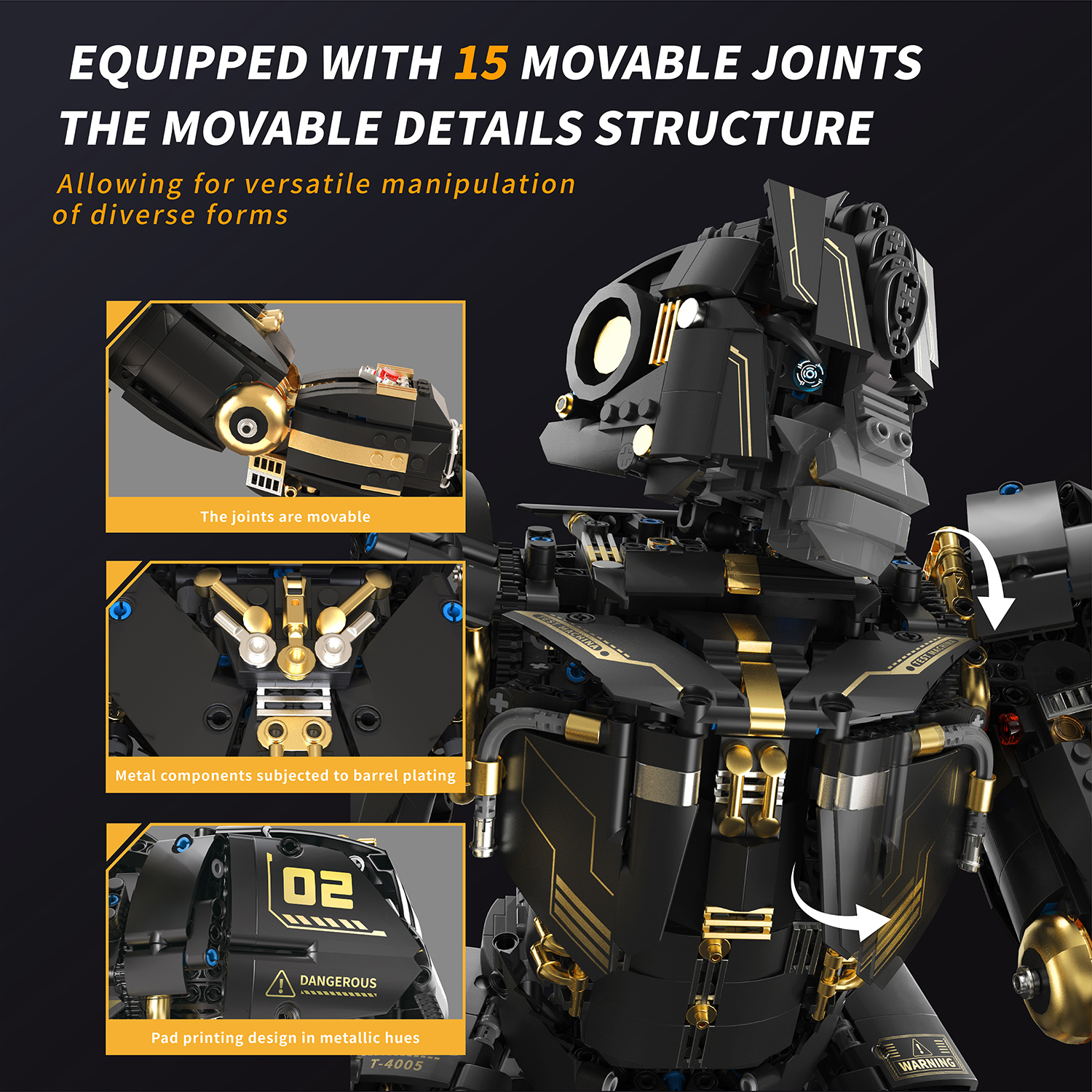 Gorillas Bricks Assembling Model Educational Heavy Armor Mechanical Ape Building Blocks for Gift Toy - Image 2