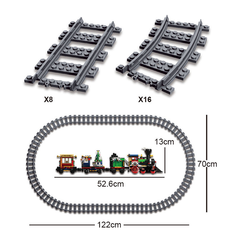 Christmas Steam Train Building Blocks Abs Plastic Bricks Toys - Image 4