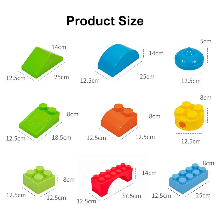 Large Plastic Brick Block Toy Plastic Building Blocks for Preschool Kids Building Castle Ball Pit - Image 4