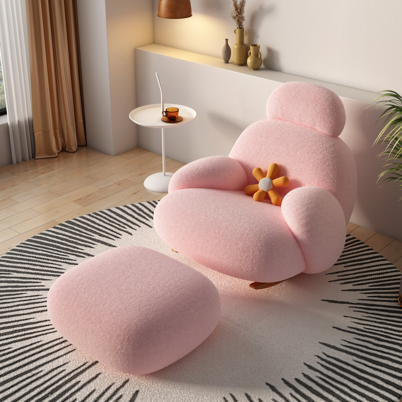 New Design Single Recliner Waterproof Sofa Chairs Velvet Fabric Nordic Modern Rocking Sofa Living Room Furniture - Image 5