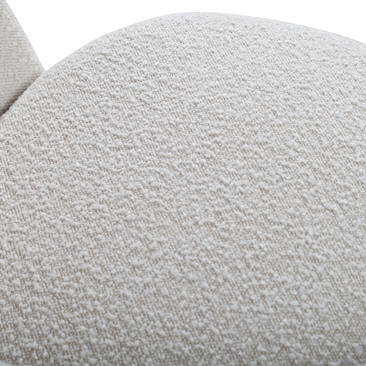 White Wool High Density Foam Sofa Chair Modern Leisure Style Single Living Room Armchair Lounge Chair - Image 2