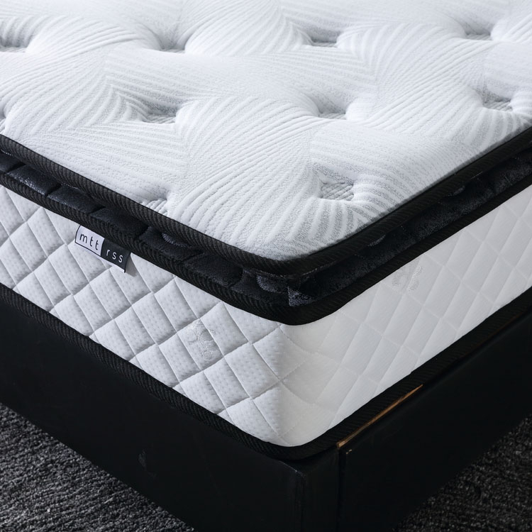 Luxury Double Size Bonnell Spring Mattress Comfort Foam with Roll-Up Pillow Top Design Bedroom Hotel Furniture Use - Image 2